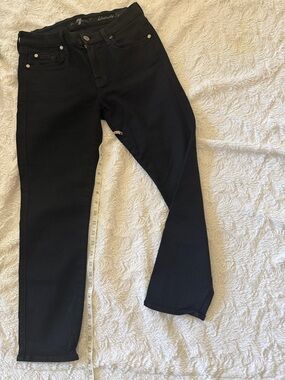 7 For All Mankind Women's Jet Black Skinny Jeans